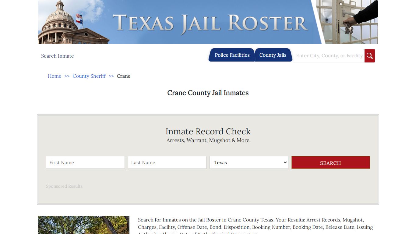 Crane County Jail Inmates | Jail Roster Search